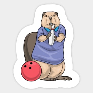 Beaver Bowling Bowling ball Sticker